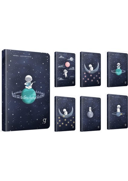 Astral Sert Kapak Dikişli 13X21 96 Yaprak Not Defteri Çizgili (7364)