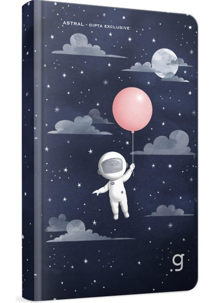 Astral Sert Kapak Dikişli 13X21 96 Yaprak Not Defteri Çizgili (7364)
