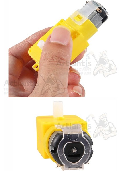Çift Eksenli Motor Redüktörlü 6V 250 Rpm 1 Adet Sarı Dc Motor Arduino Robotik Motor Deney Okul Bilim Araba Yapım indirimleri