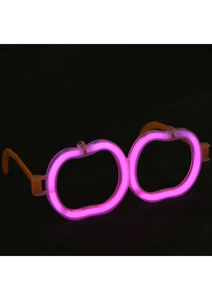 Glow Elma Gözlük - Glow Partisi Gözlüğü - Glow Stick Gözlük 12 Adet