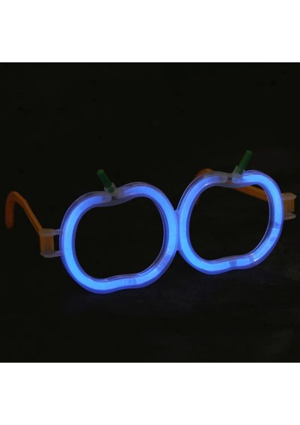 Glow Elma Gözlük - Glow Partisi Gözlüğü - Glow Stick Gözlük 12 Adet