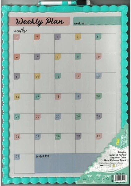 JL-117 Magnetic Çift Taraflı Beyaz Yazı Tahtası 28X39.5CM fırsatları