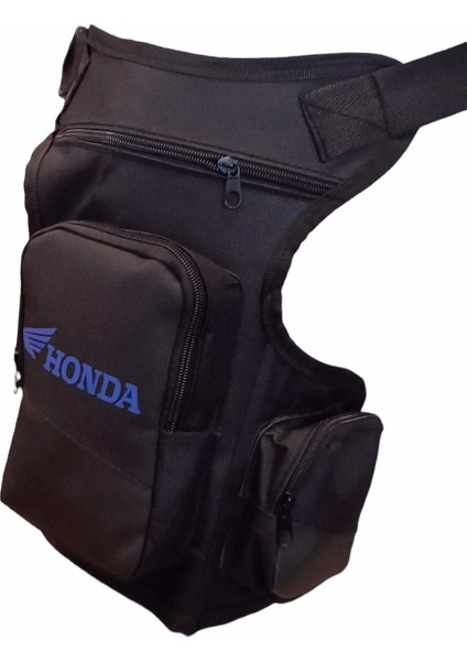 Honda Logolu Motosiklet Bacak Bel Çantası Mavi