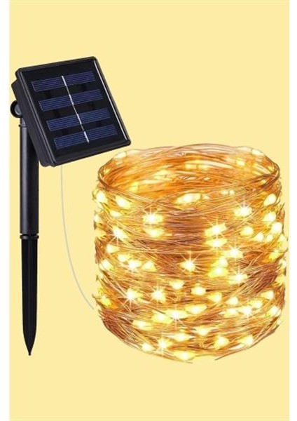 Güneş Enerjili 200 LED Dış Mekan Aydınlatma Şeridi