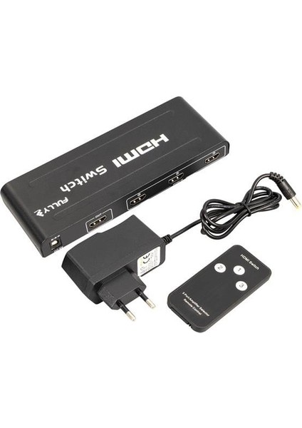 G-538H 3 Giriş 1 Çıkış HDMI Switcher Toplayıcı Metal Kasa Adaptörlü