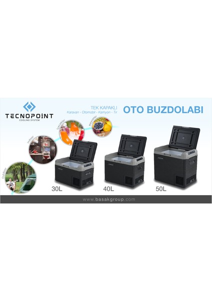 TECNOPOİNT 220 VOLT DÖNÜŞTÜRÜCÜ ADAPTÖR HEDİYELİ 40LT TEK BÖLMELİ YENİ NESİL ARAÇ OTO BUZDOLABI AYM SERİ