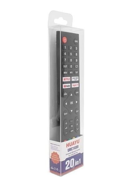 URC1699 20in1 Netflix - Youtube - Prime Video Tuşlu Universal Lcd-Led Tv Kumanda