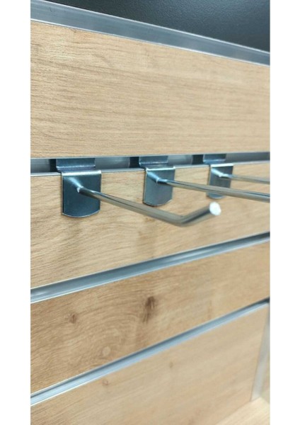 50 Adet - 15 cm - 4 mm Kanallı Pano Kancası - Anahtar Kancası - Kanallı Kanca