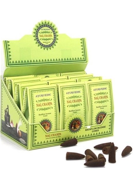 Ayurvedic Konik (Geri Akış) Tütsü Nag Champa Aromalı
