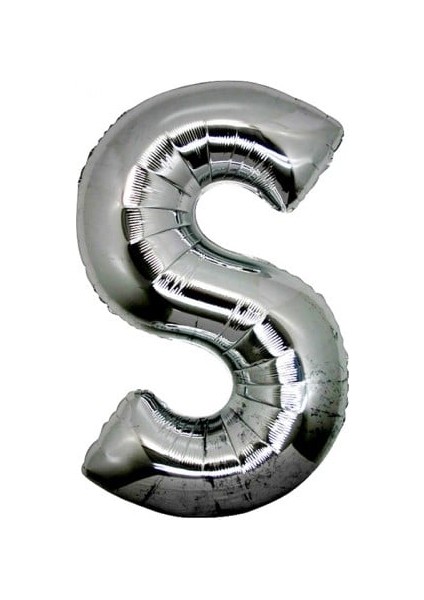 S Harf Folyo Balon Gümüş Renk 40 Inç