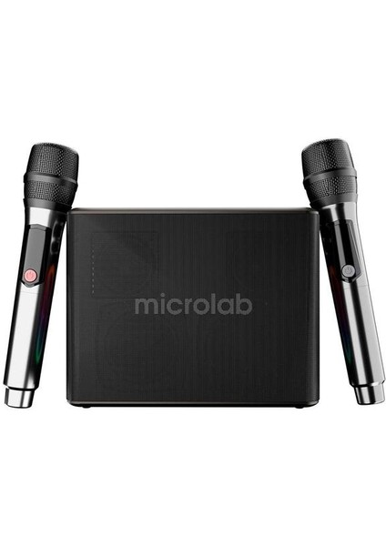 M60 Vega 100W Rgb 2 Adet Kablosuz Mikrofonlu Bluetooth Karaoke Hoparlör (15.000MAH Batarya)