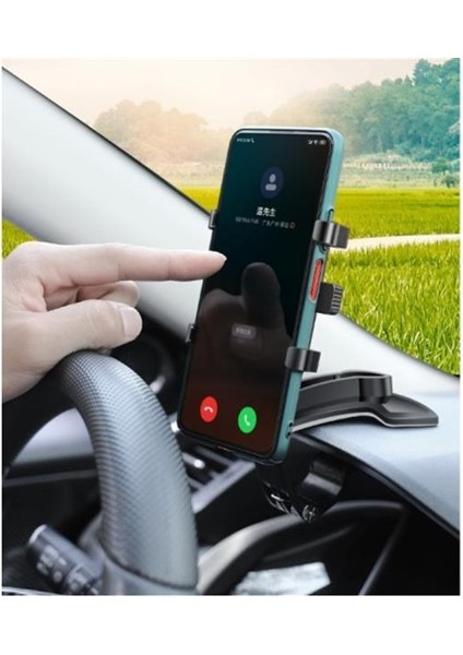 Araba Gösterge Üstüne Takılan 360 Oynar Başlıklı Telefon Tutucu