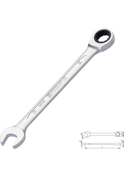 Izeltaş 0340 Cırcır Kombine Anahtar 16 mm