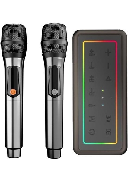 M60 Vega 100W Rgb 2 Adet Kablosuz Mikrofonlu Bluetooth Karaoke Hoparlör (15.000MAH Batarya)