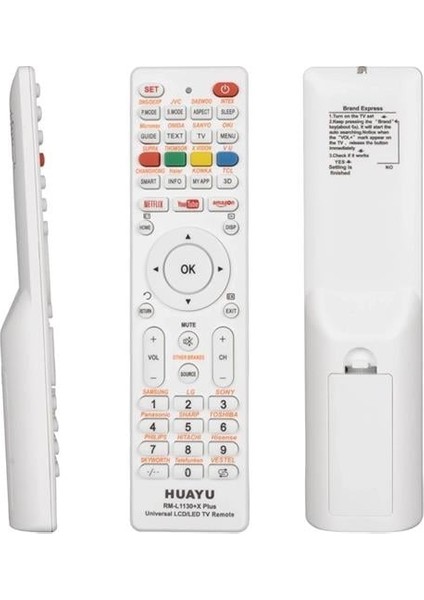 Rm-L1130+X Plus Beyaz Universal Lcd Led Tv Kumanda
