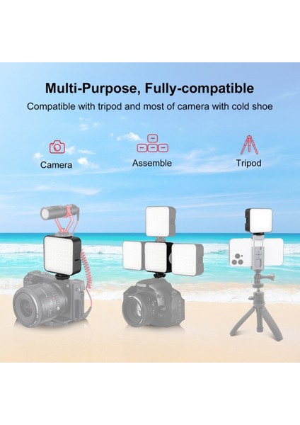 Cep Telefonları Için Puluz PU529B 64 LED Light Işık , Mini Tripod ve Kumanda Iphone , Samsung Vb.