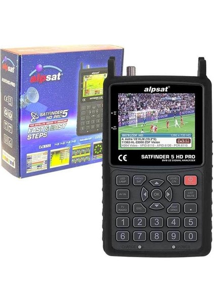 Satfinder 5 Pro Hd Görüntülü Uydu Bulucu - Ahd-Tvı-Cvı Kmaera Test Monitörü