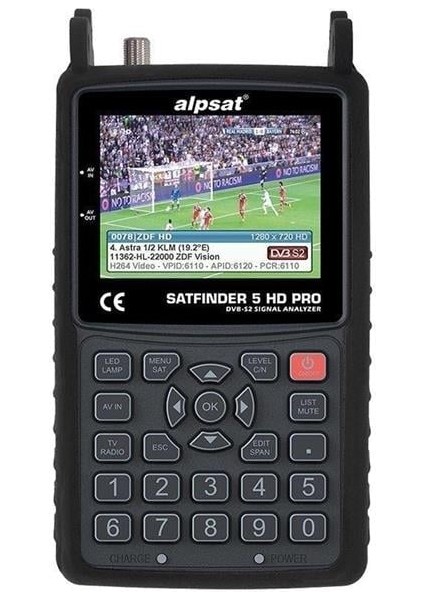 Satfinder 5 Pro Hd Görüntülü Uydu Bulucu - Ahd-Tvı-Cvı Kmaera Test Monitörü
