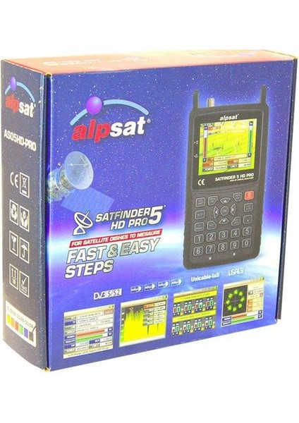 Satfinder 5 Pro Hd Görüntülü Uydu Bulucu - Ahd-Tvı-Cvı Kmaera Test Monitörü
