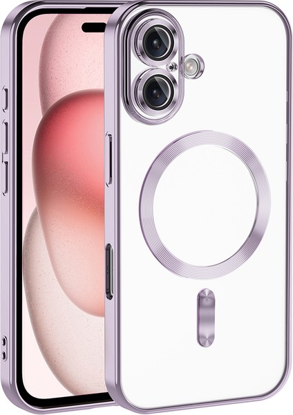 Apple iPhone 16 Plus Kılıf Kamera Korumalı M-safe Wireless Şarj Özellikli Zore Demre Kapak