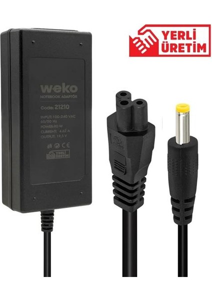 19.5 Volt 4.62 Amper 90 Watt Notebook Adaptör (4.0*1.7 Uçlu)
