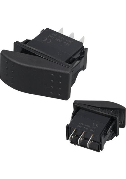 Powermaster Sembolsüz Işıksız Yaylı 3 Pinli On-Off-On 12-24V Marin Switch