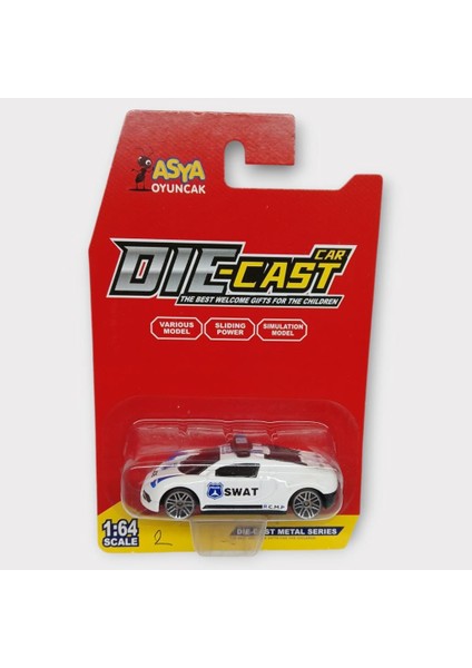 Metal Mini Polis Arabası 8 cm - Polis - 2 fırsatları