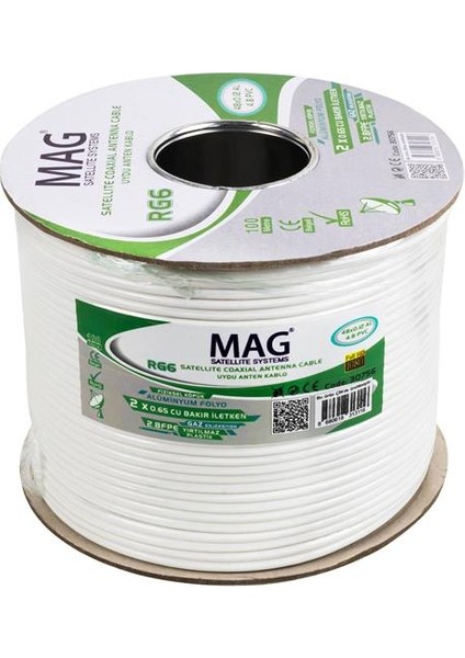 RG59 Fa Mini Dual Bitişik Kablo 100 Metre