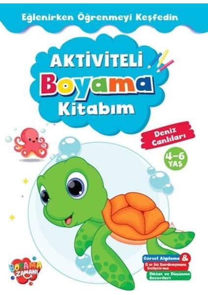 Aktiviteli Boyama Kitabı Deniz Canlıları