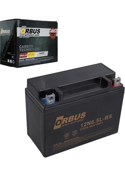 12N6.5L-BS 12V 6.5A Motosiklet Aküsü (139 x 66 x 100 Mm) (2.05KG)