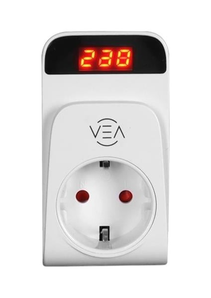 VE-25530 15A 3520W Tekli Dijital Göstergeli Akım Korumalı Priz Aşırı Yüksek Gerilim fiyatları