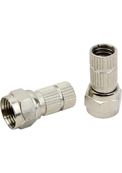 Hrf-03 Rg6/u6 22 mm Siyah Contalı F Konnektör (100'LÜ Poşet)