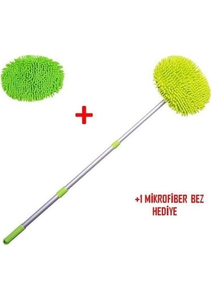 Yedek Bezli Mikrofiber Araba Yıkama Fırçası