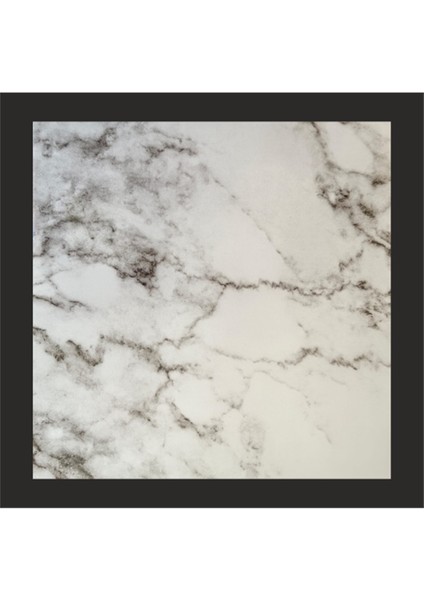 Decohandy 30X30 cm Pvc Duvar Karosu 4'lü Paket - Siyah Beyaz Mermer