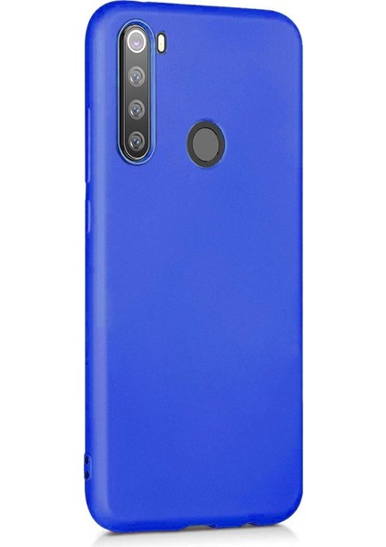ESLIFETECH26AKSESUAR Redmi Note 8 Uyumlu Silikon Kauçuk Koruma Kılıf Mavi Renk