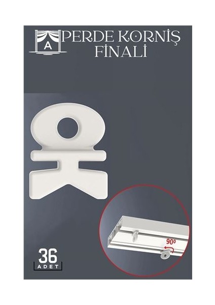 Perde Korniş Finali Sonu 36 Adet Craftme Design