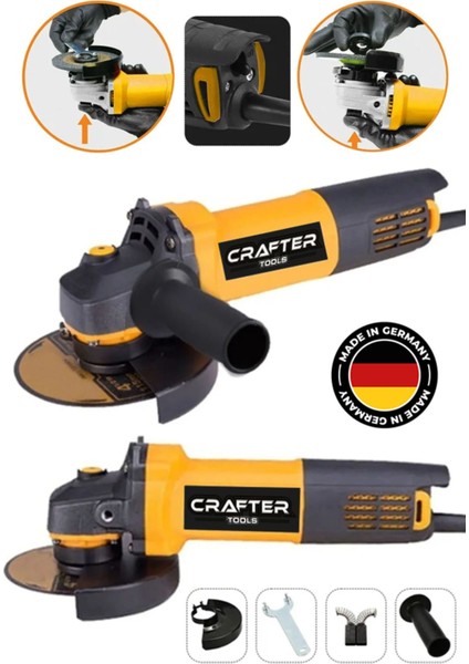 Germany 980W 125 mm Spiral Avuç Içi Kesme ve Taşlama Makinası