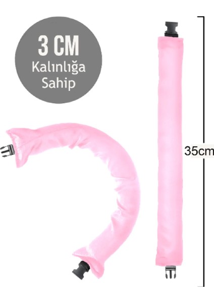 Pudra Pembe Saten Saç Şekillendirici Saten Saç Sosisi Saten Saç Bigudi Isısız Saç Bandı