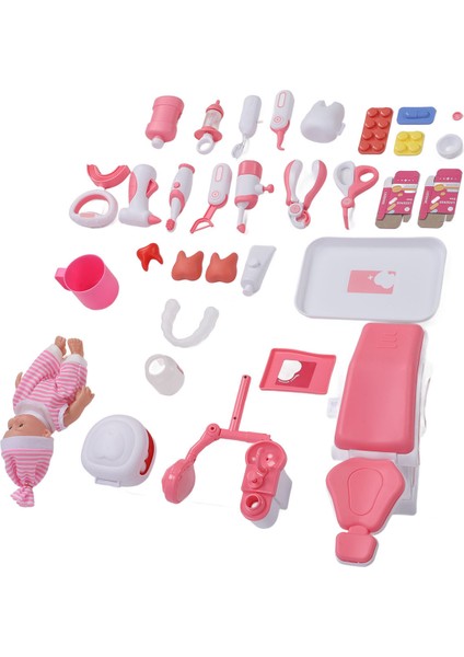 Dişçi Oyuncakları Seti Müzikli Işıklı Gerçekçi Diş Aksesuarları Taklit Tıbbi Kit Oyuncakları Çocuklar Için Diş Oyun Seti Pembe (Yurt Dışından) modelleri