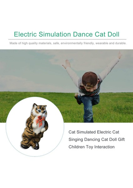 Elektrik Sevimli Simülasyon Kedi Sarı Kedi Şarkı Söyleyen ve Dans Eden Kedi Bebek Hediyesi Çocuklar Için Etkileşimli Oyuncaklar Hediyesi (Yurt Dışından)