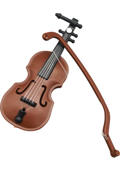 Plastik Bebek Evi Mini Keman El Sanatları Minyatürler Dıy Bebek Evi Keman Mini Müzik Aleti Modeli Bebek Evi Aksesuarı Için (Yurt Dışından)