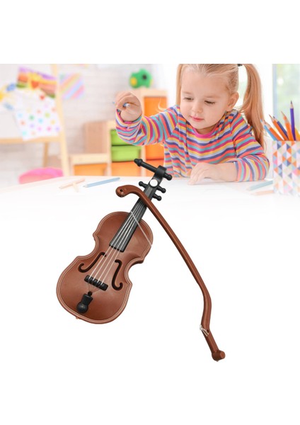 Plastik Bebek Evi Mini Keman El Sanatları Minyatürler Dıy Bebek Evi Keman Mini Müzik Aleti Modeli Bebek Evi Aksesuarı Için (Yurt Dışından) fiyatları