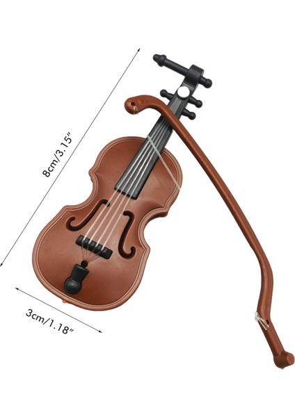 Plastik Bebek Evi Mini Keman El Sanatları Minyatürler Dıy Bebek Evi Keman Mini Müzik Aleti Modeli Bebek Evi Aksesuarı Için (Yurt Dışından) modelleri