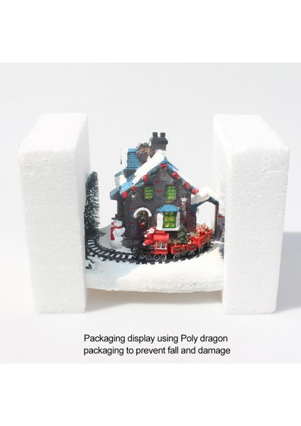 LED Işıklı Noel Köy Evi Reçine Koleksiyonluk Noel Sahnesi Köy Evleri Figür Süslemeleri Dekorasyon Hediyeleri (Yurt Dışından) indirimleri