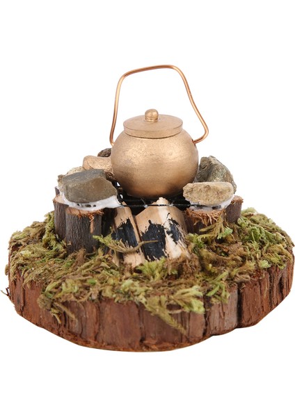 1:12 Bebek Evi Minyatür Isıtmalı Su Modeli Mini Açık Hava Villa Bahçe Sahnesi Aksesuarı Vahşi Soba (Yurt Dışından)