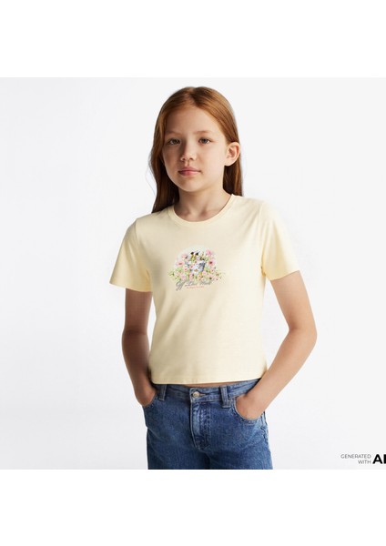 Birdsong Relaxed Crop Ss.-