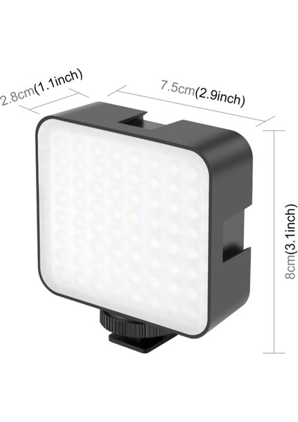 Puluz PU529B 3x 64 LED Light 5W 800 Lümen Sürekli Işık Mini Tripod ve Kumanda