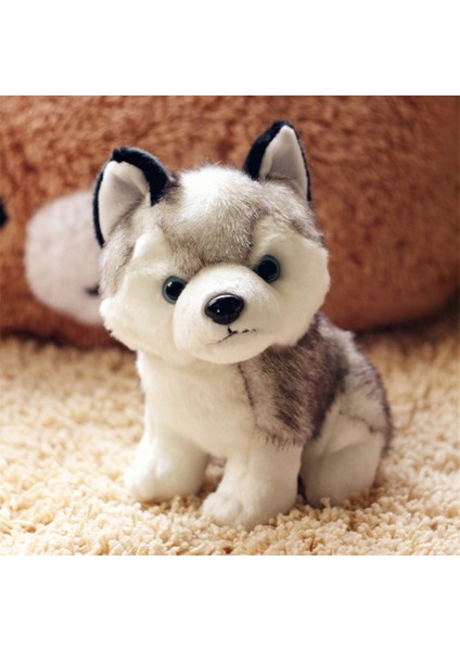 18CM Husky Peluş Oyuncaklar Simülasyon Evcil Hayvan Köpek Doldurulmuş Peluş Oyuncak Çok Amaçlı Sevimli Yavru Köpek Doldurulmuş Bebek Doğum Günü Hediyesi Noel Yeni Yıl Için (Yurt Dışından)