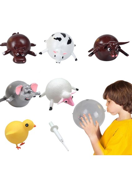 12 Adet Çocuklar Şişme Üfleme Havalandırma Balonları Oyuncak Tpr Hayvan Sıkma Topları Komik Çocuklar Havalandırma Oyuncak Topları (Yurt Dışından)