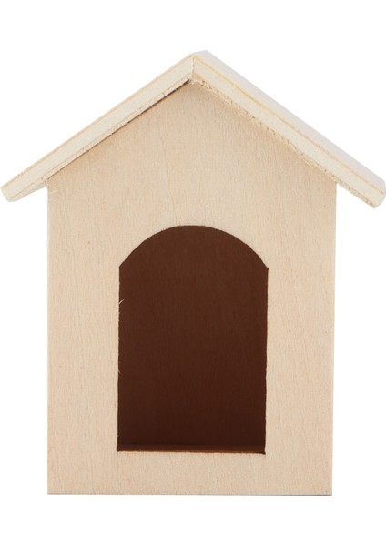 1:12 Bebek Evi Ahşap Evcil Hayvan Evi Simüle Minyatür Kulübe Modeli Taklit Oyuncak Aksesuarı Düz Renkli Kulübe (Yurt Dışından)
